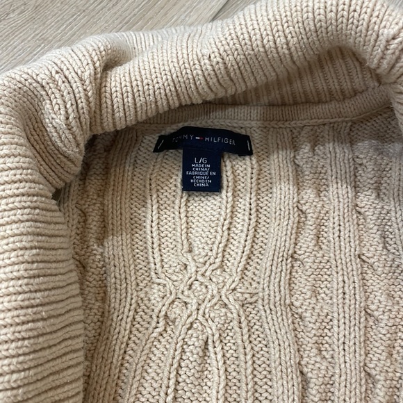 Tommy, size large, long knitted cardigan with tie belt - Picture 3 of 3